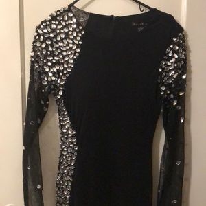 Black dress with rhinestones